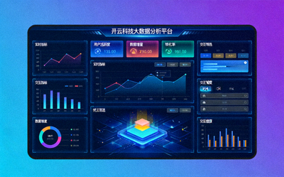 开云科技大数据分析仪表盘与数据可视化界面