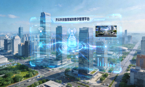 开云科技智慧城市数字管理平台与城市景观融合图